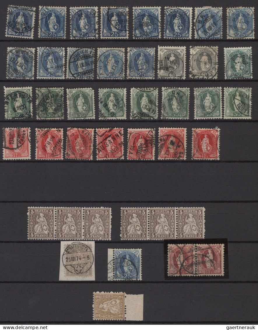 Schweiz: 1850/1905 (ca.), meist gestempelter, teils ungebrauchter Sammlungsbesta