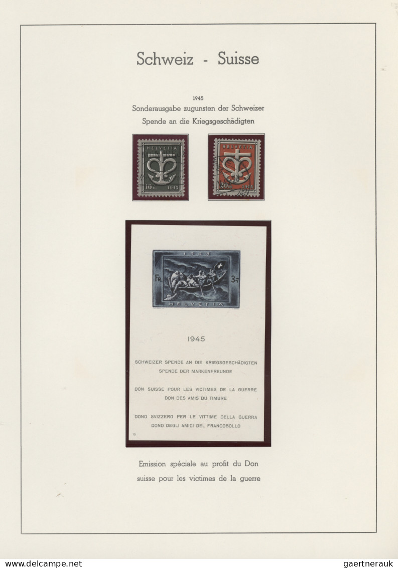 Schweiz: 1850/1999, umfangreiche gestempelte und postfrische/ungebrauchte Sammlu