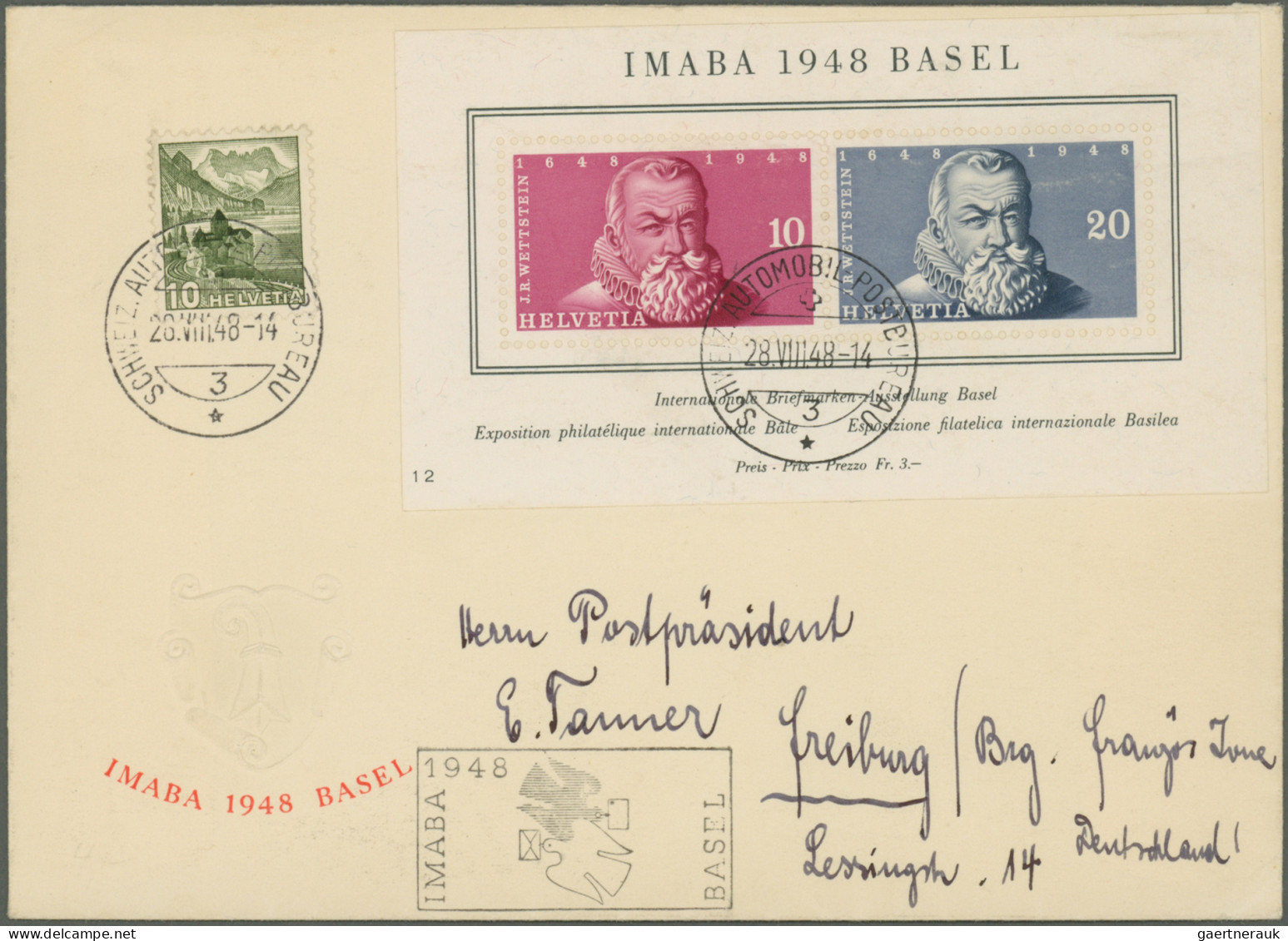 Schweiz: 1858/1978, Meist Bis 1960, Partie Von 28 Briefen Und Karten, Dabei Bloc - Collections