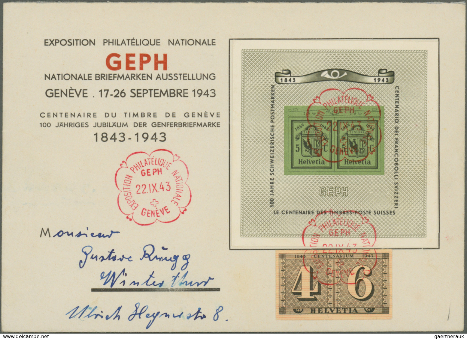 Schweiz: 1858/1978, Meist Bis 1960, Partie Von 28 Briefen Und Karten, Dabei Bloc - Sammlungen