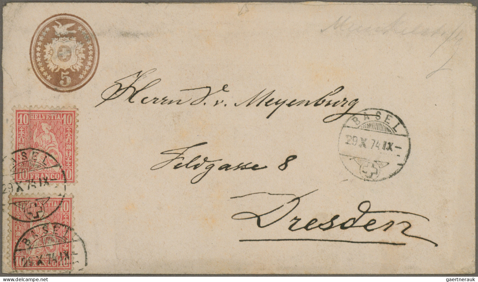Schweiz: 1860/1920er Jahre Ca.: Über 40 Ganzsachen (meist) Postkarten Und Briefe - Collections