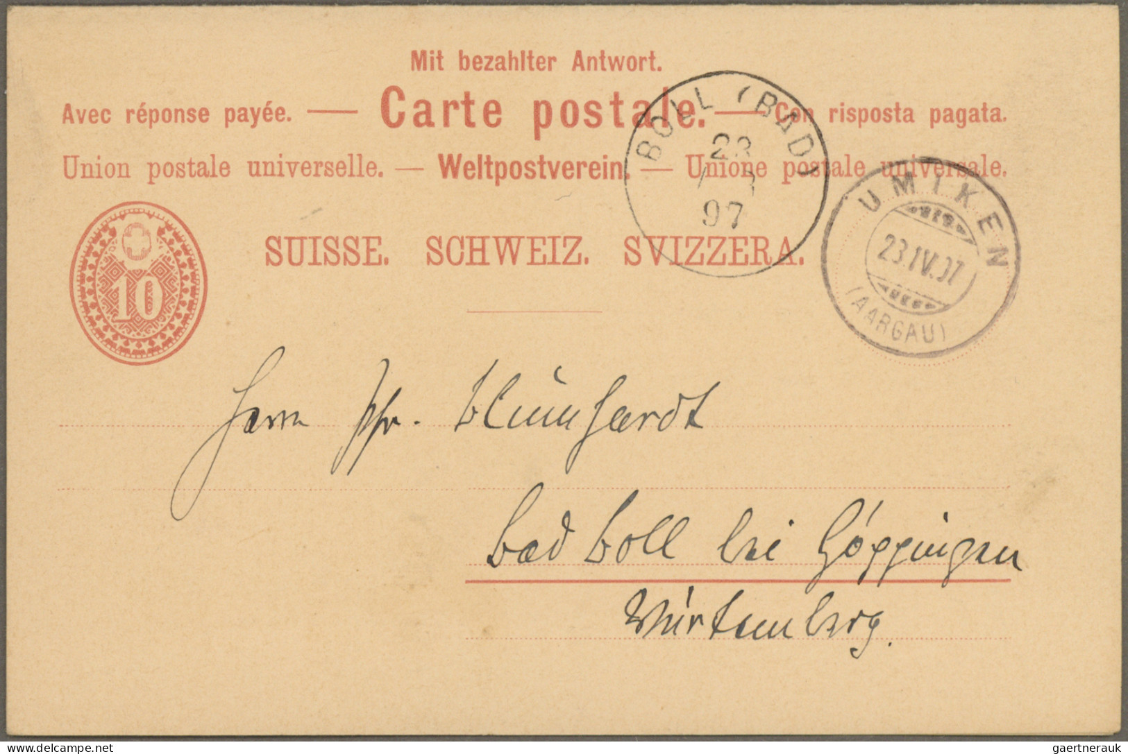 Schweiz: 1860/1920er Jahre Ca.: Über 40 Ganzsachen (meist) Postkarten Und Briefe - Collections