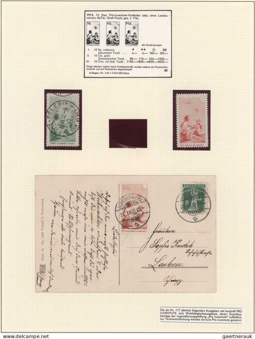 Schweiz: 1862-1995, Umfangreiche Sammlung In 4 Alben Postfrisch, Ungebraucht Ode - Collections