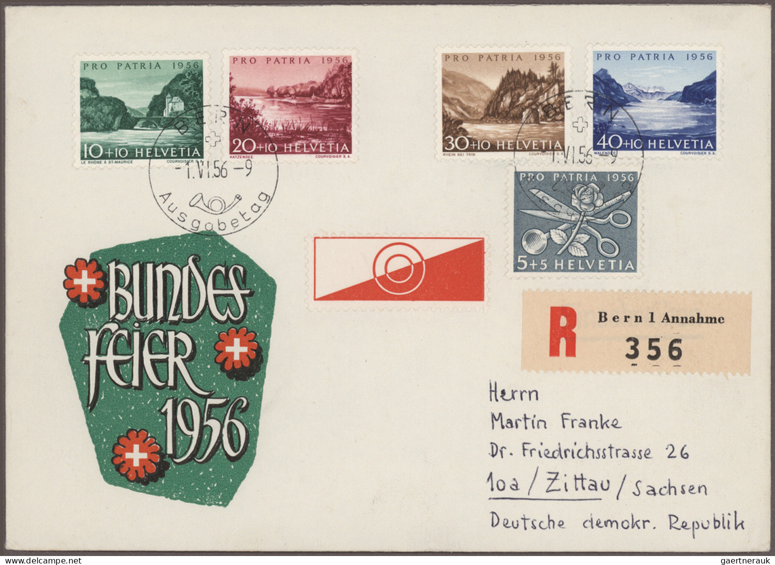 Schweiz: 1862-2000 ca.: Teilsammlungen und Dubletten in 6 Alben und Steckbüchern