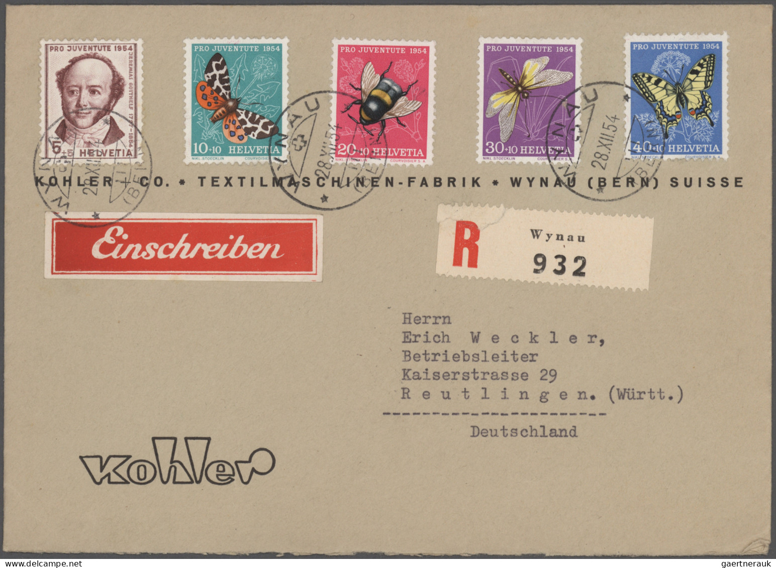 Schweiz: 1887/1975, vielseitige Partie von ca. 110 Briefen und Karten mit etlich