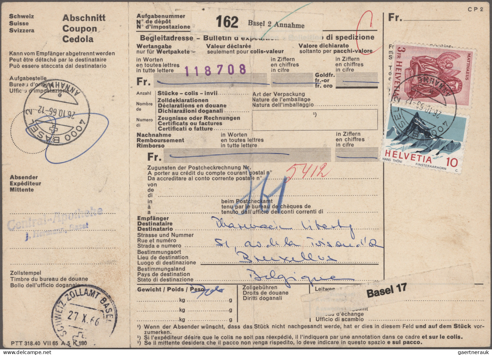 Schweiz: 1900/1990 (ca.), Umfangreicher Bestand Von Ca. 280 Briefen Und Karten I - Collections