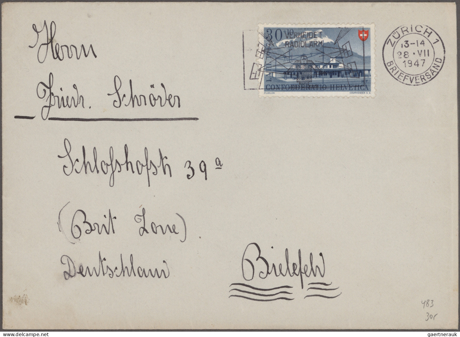 Schweiz: 1900/1990 (ca.), Umfangreicher Bestand Von Ca. 280 Briefen Und Karten I - Lotti/Collezioni