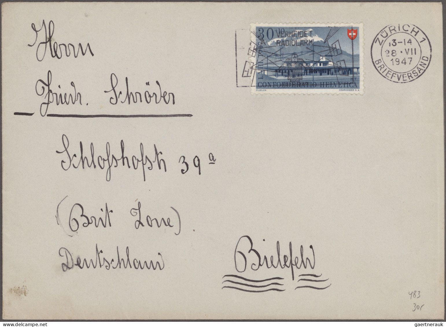 Schweiz: 1900/1990 (ca.), Umfangreicher Bestand Von Ca. 280 Briefen Und Karten I - Collections