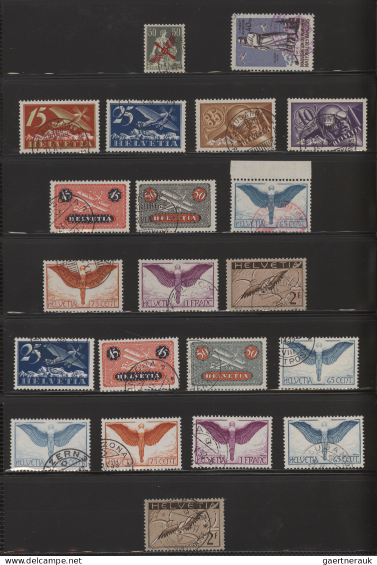 Schweiz: 1919/1981 (ca.), Flugpost-Sammlung Ab Zumstein Nummer 2, Soweit Komplet - Collections