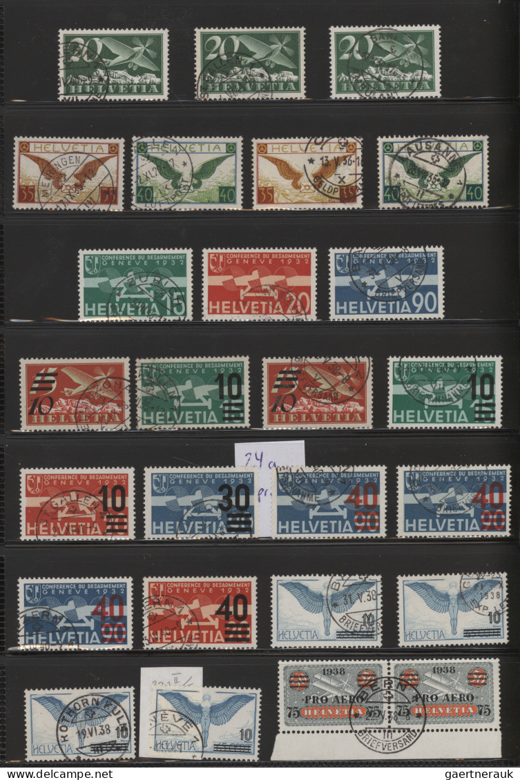 Schweiz: 1919/1981 (ca.), Flugpost-Sammlung Ab Zumstein Nummer 2, Soweit Komplet - Lotti/Collezioni