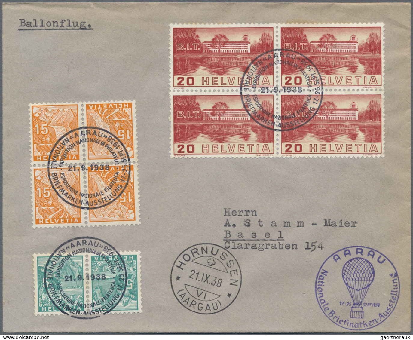 Schweiz: 1926/1947, Kleines Lot Von 20 Flugpostbriefen Und -karten, Dabei Einsch - Collections