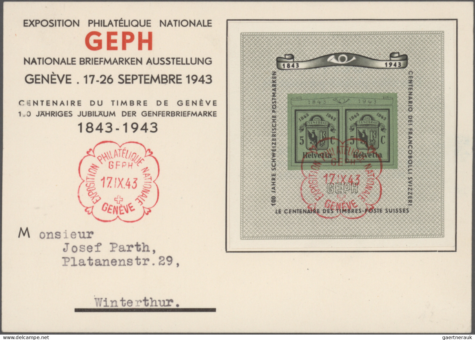 Schweiz: 1937/1959, Saubere Sammlung Von 34 Belegen, Meist FDCs, Mit Ausschließl - Lotes/Colecciones