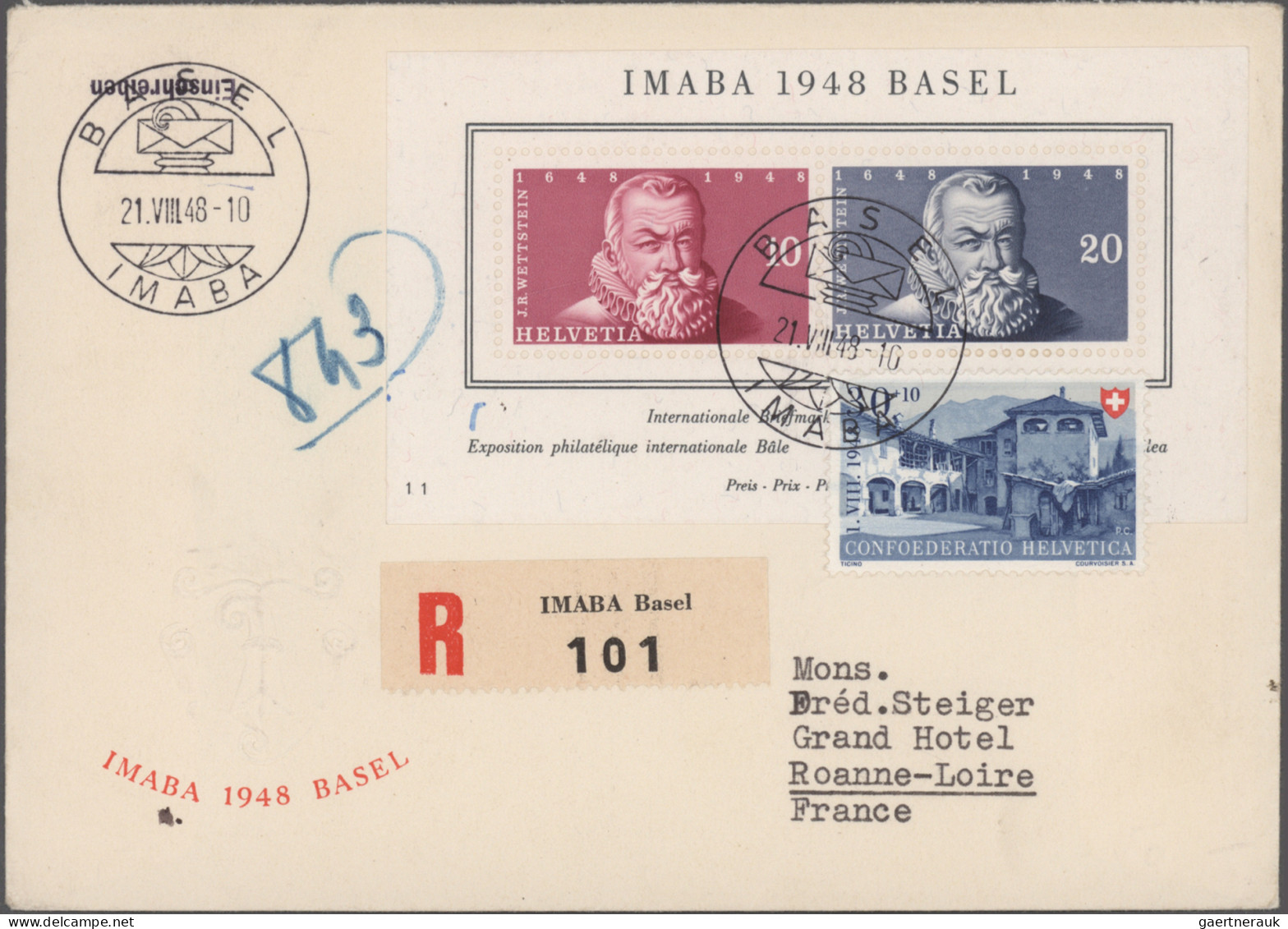 Schweiz: 1937/1959, saubere Sammlung von 34 Belegen, meist FDCs, mit ausschließl