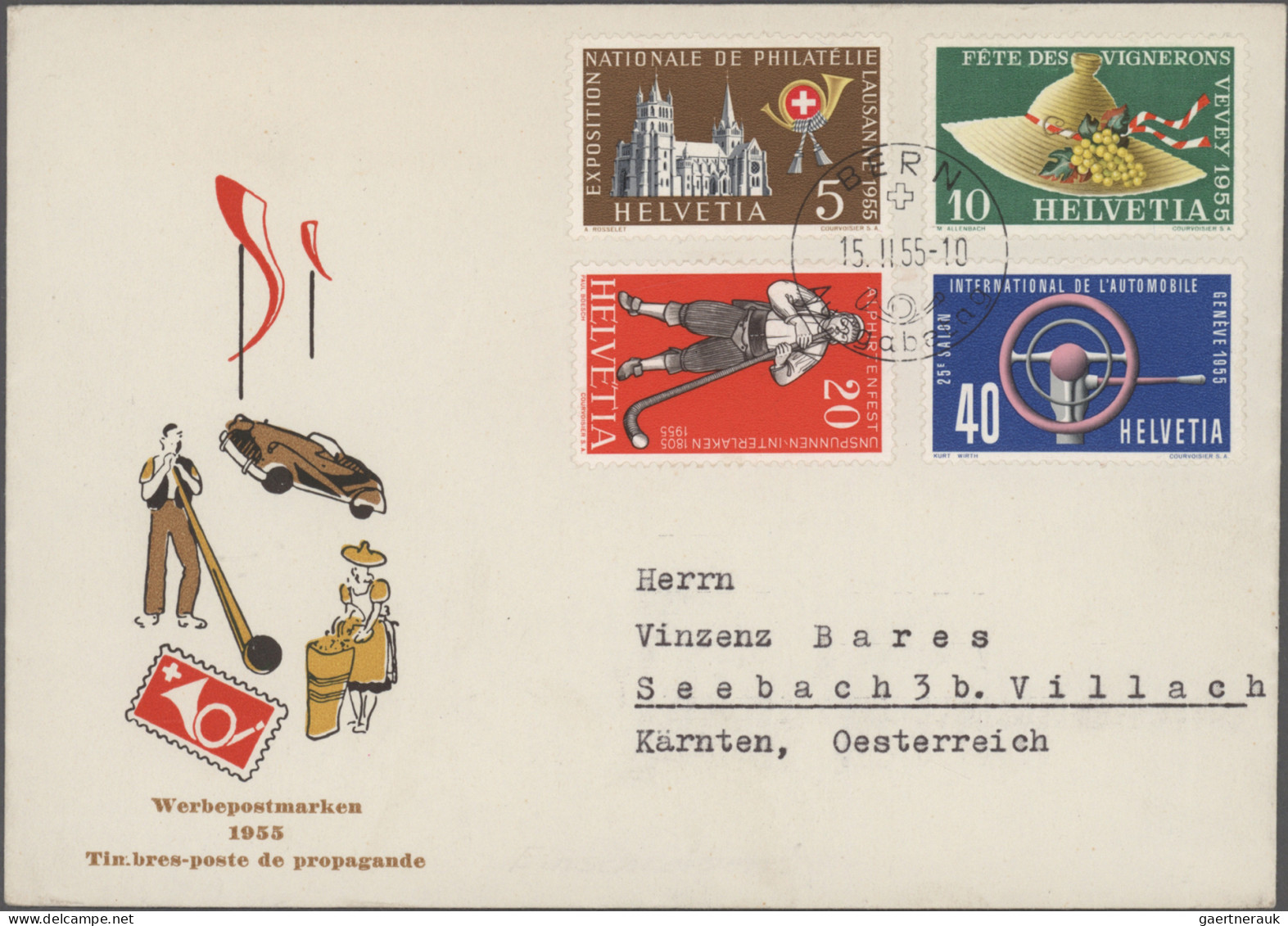 Schweiz: 1937/1959, saubere Sammlung von 34 Belegen, meist FDCs, mit ausschließl