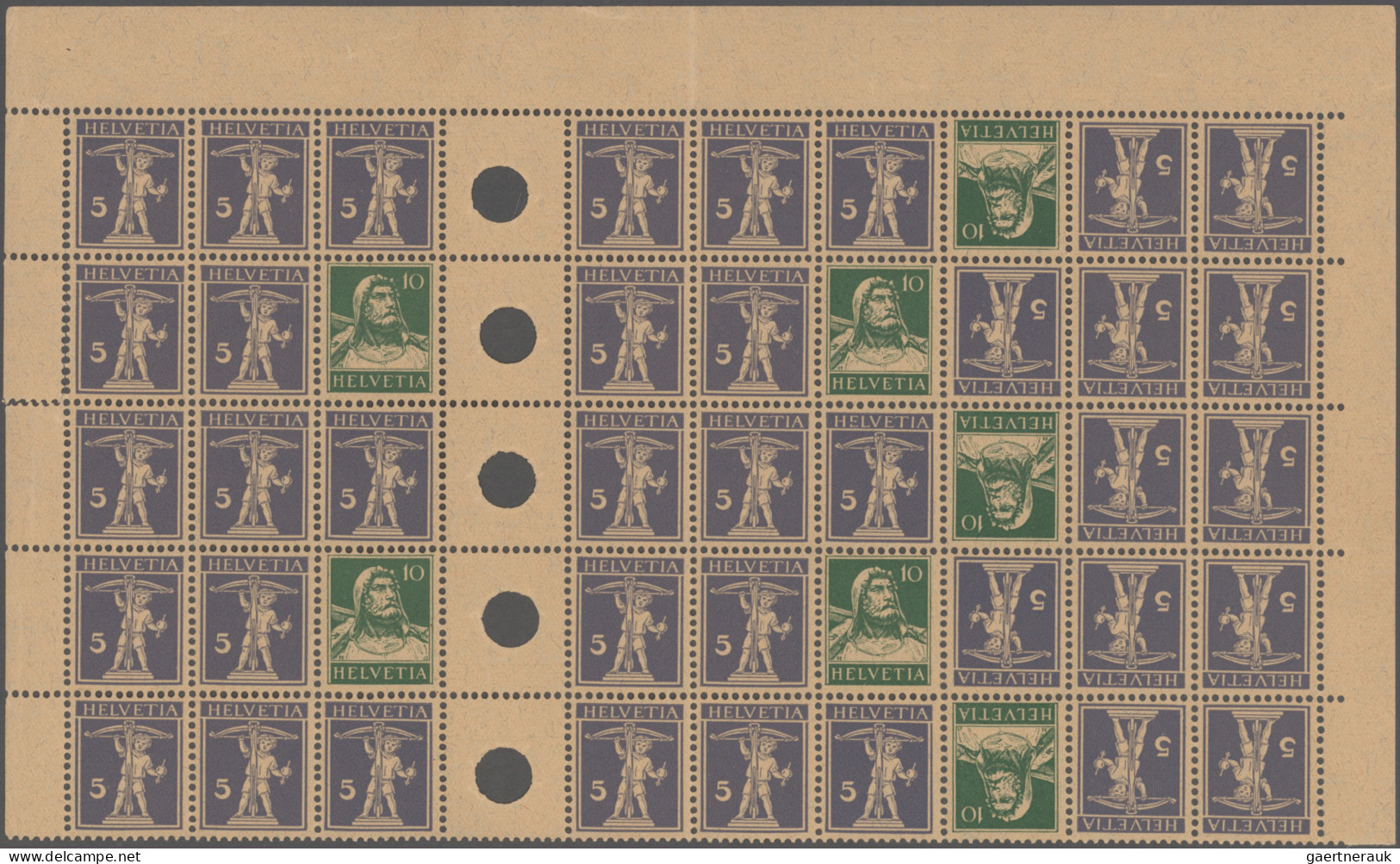 Schweiz - Zusammendrucke: 1910/1950 (ca.), Saubere Sammlung Der Zusammendruck-Ko - Se-Tenant