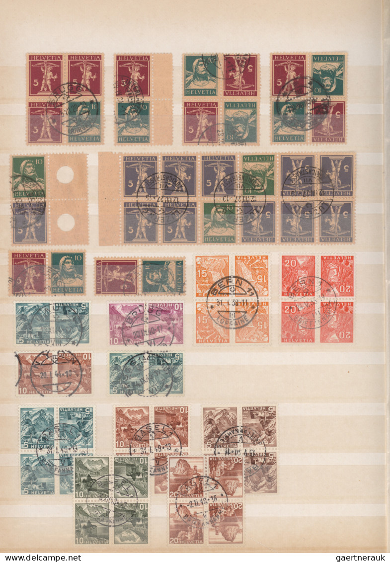 Schweiz - Zusammendrucke: 1910/2010 (ca.), Sauber Gestempelte Sammlung Der Zusam - Se-Tenant
