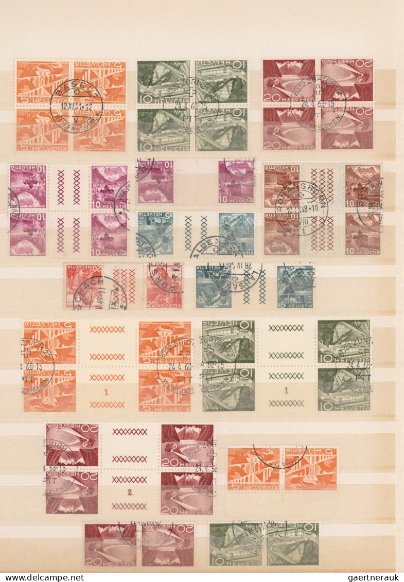 Schweiz - Zusammendrucke: 1910/2010 (ca.), Sauber Gestempelte Sammlung Der Zusam - Se-Tenant