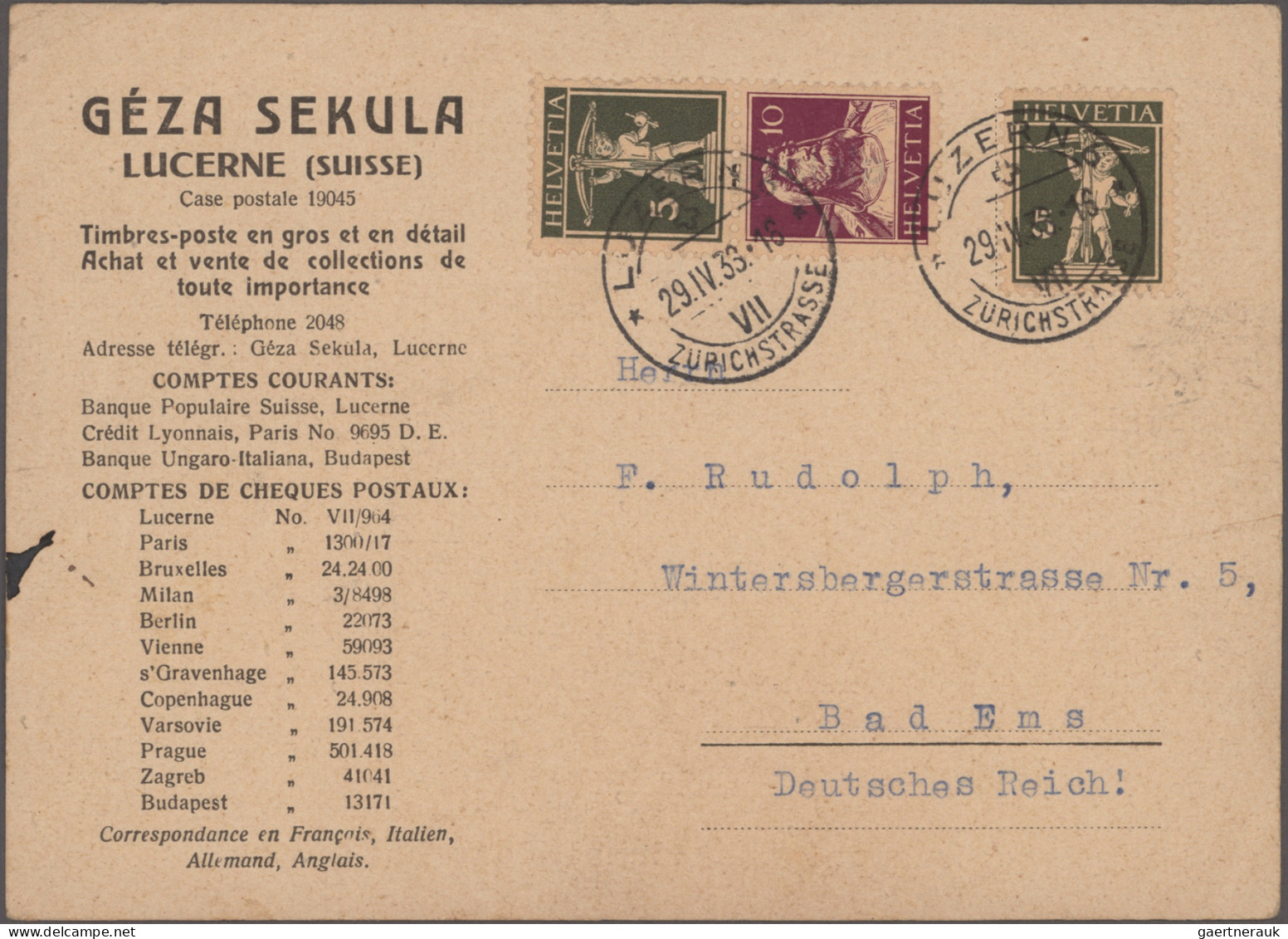Schweiz - Zusammendrucke: 1924/1954: 21 Belege Frankiert Mit Zusammendrucken Der - Se-Tenant