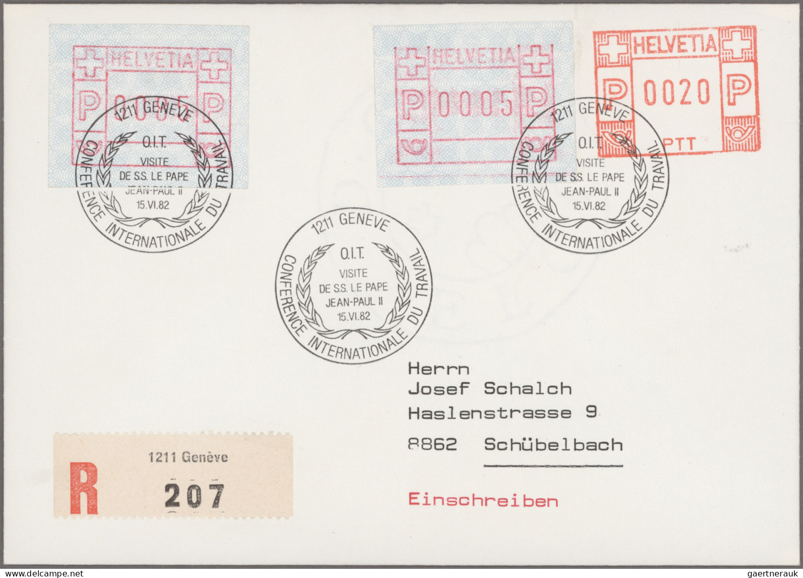 Schweiz - Automatenmarken: 1984/2007, SCHALTERFREISTEMPEL und ATM, großartiger B