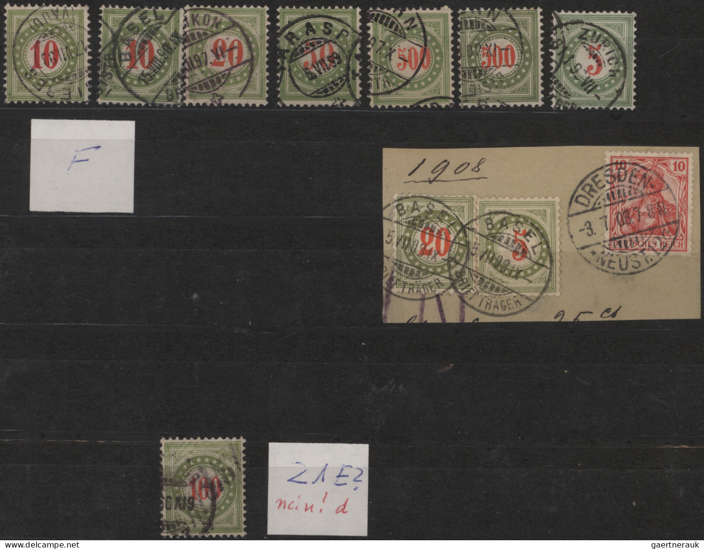 Schweiz - Portomarken: 1878-1940: Sammlungs- und Dublettenbestand von fast 600 N