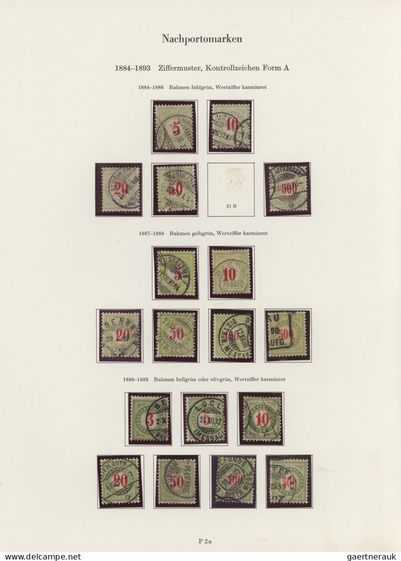Schweiz - Portomarken: 1878-1940: Sammlungs- und Dublettenbestand von fast 600 N