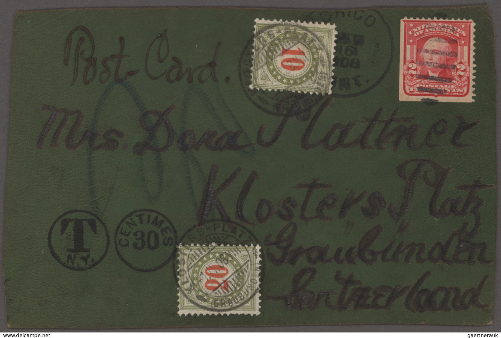 Schweiz - Portomarken: 1900-1940 (c.): Kollektion Von 120 Briefen Und Postkarten - Strafportzegels