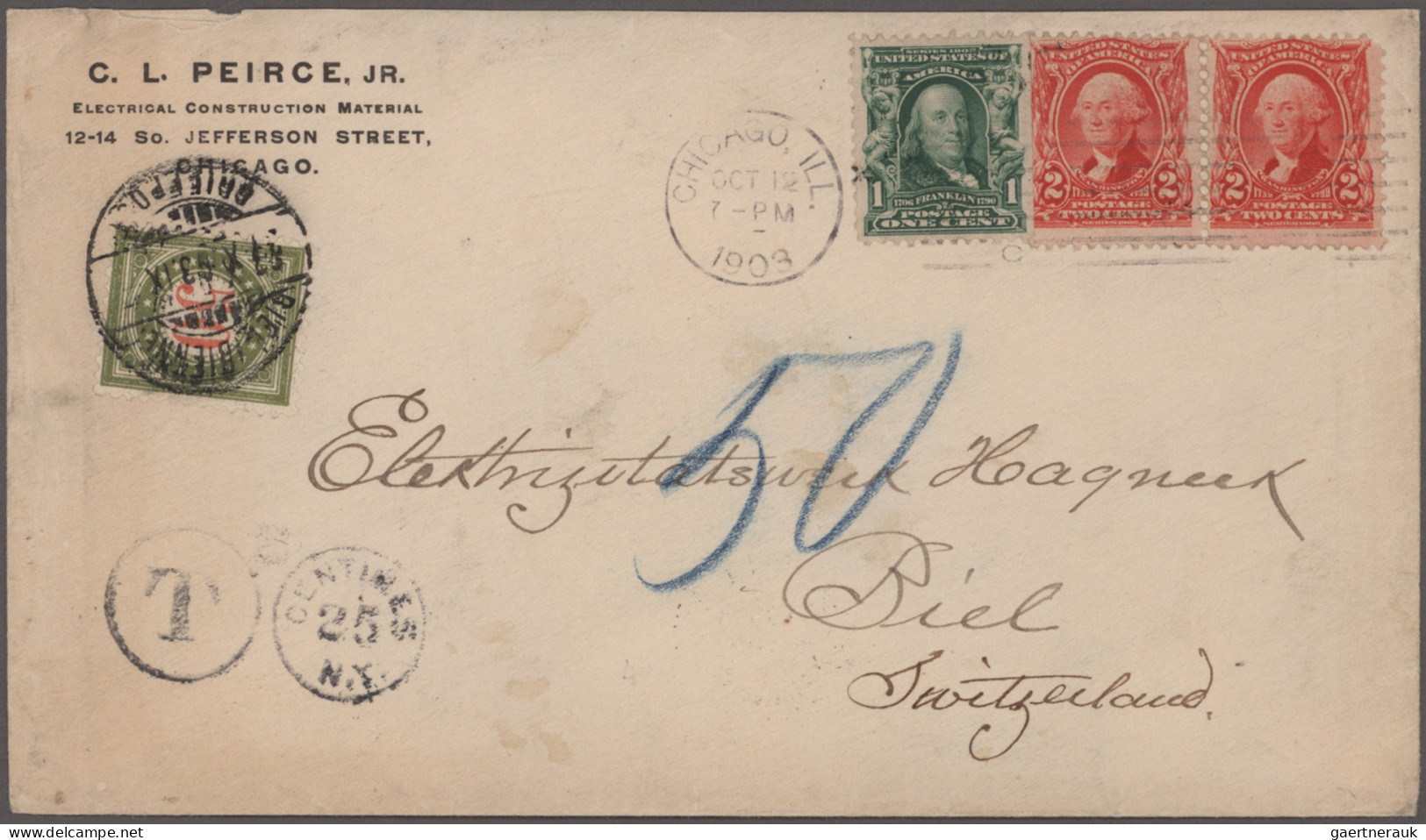 Schweiz - Portomarken: 1900-1940 (c.): Kollektion von 120 Briefen und Postkarten