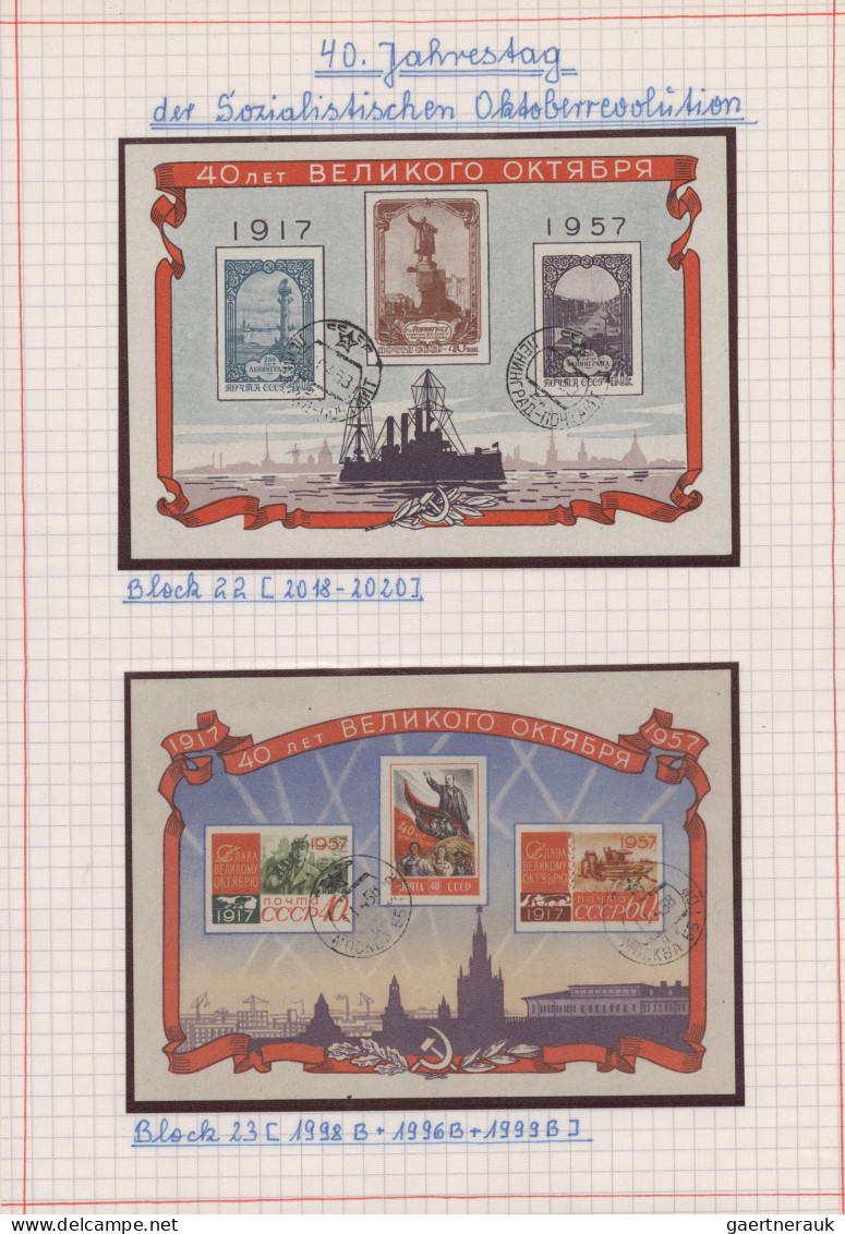 Sowjet Union: 1956/1991, Fine Used Collection Well Arranged On Album Pages In Tw - Used Stamps