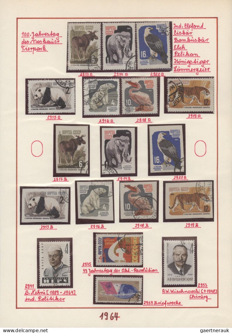 Sowjet Union: 1956/1991, Fine Used Collection Well Arranged On Album Pages In Tw - Used Stamps