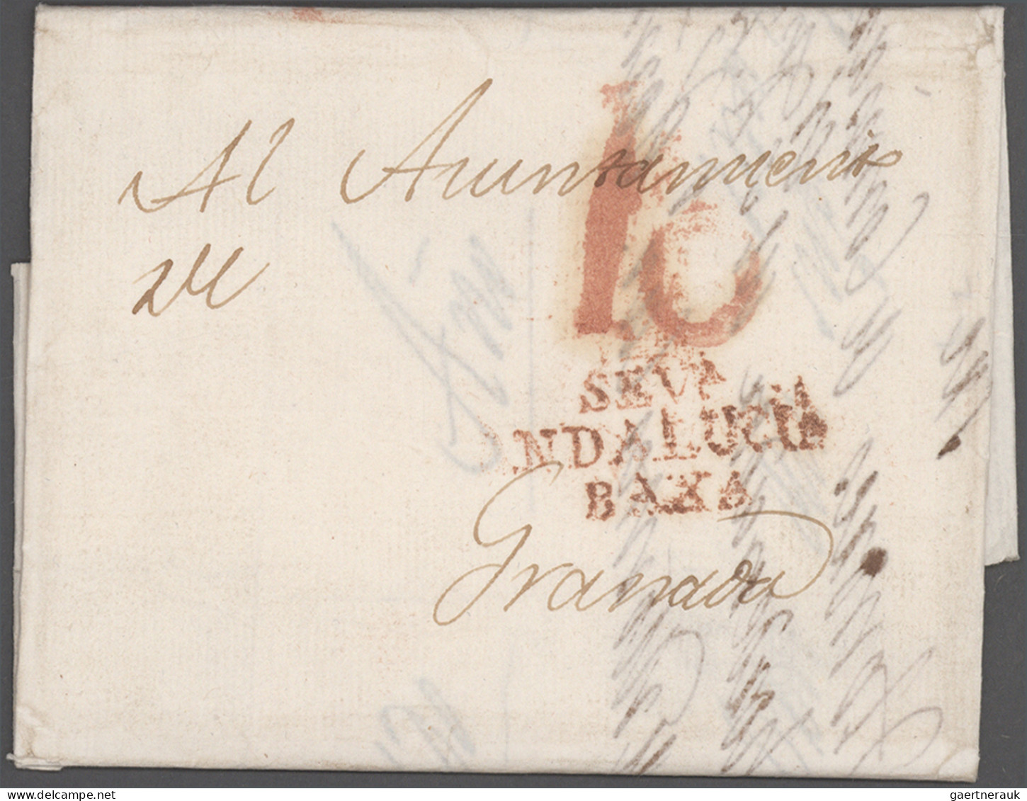 Spain -  Pre Adhesives  / Stampless Covers: 1800's-1860's: 46 Early Letters And - ...-1850 Vorphilatelie