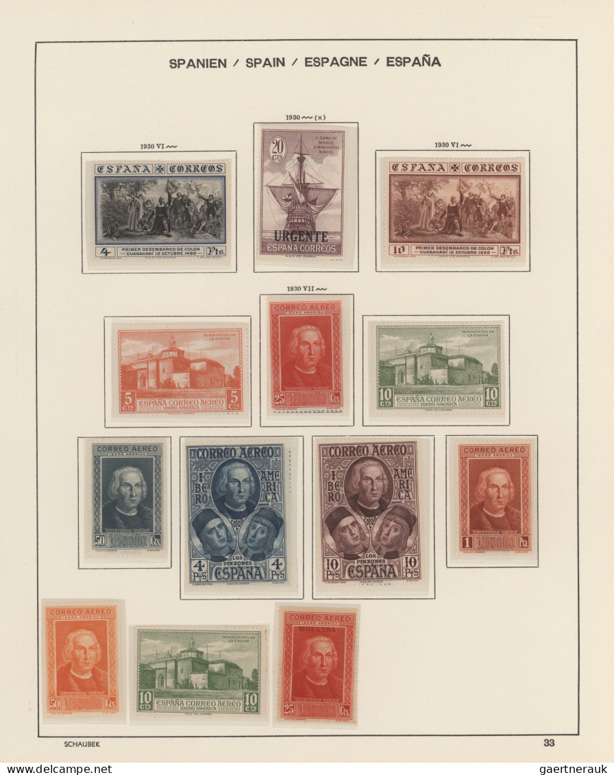 Spain: 1850/1939, mint and used collection from classic period on Schaubek pages