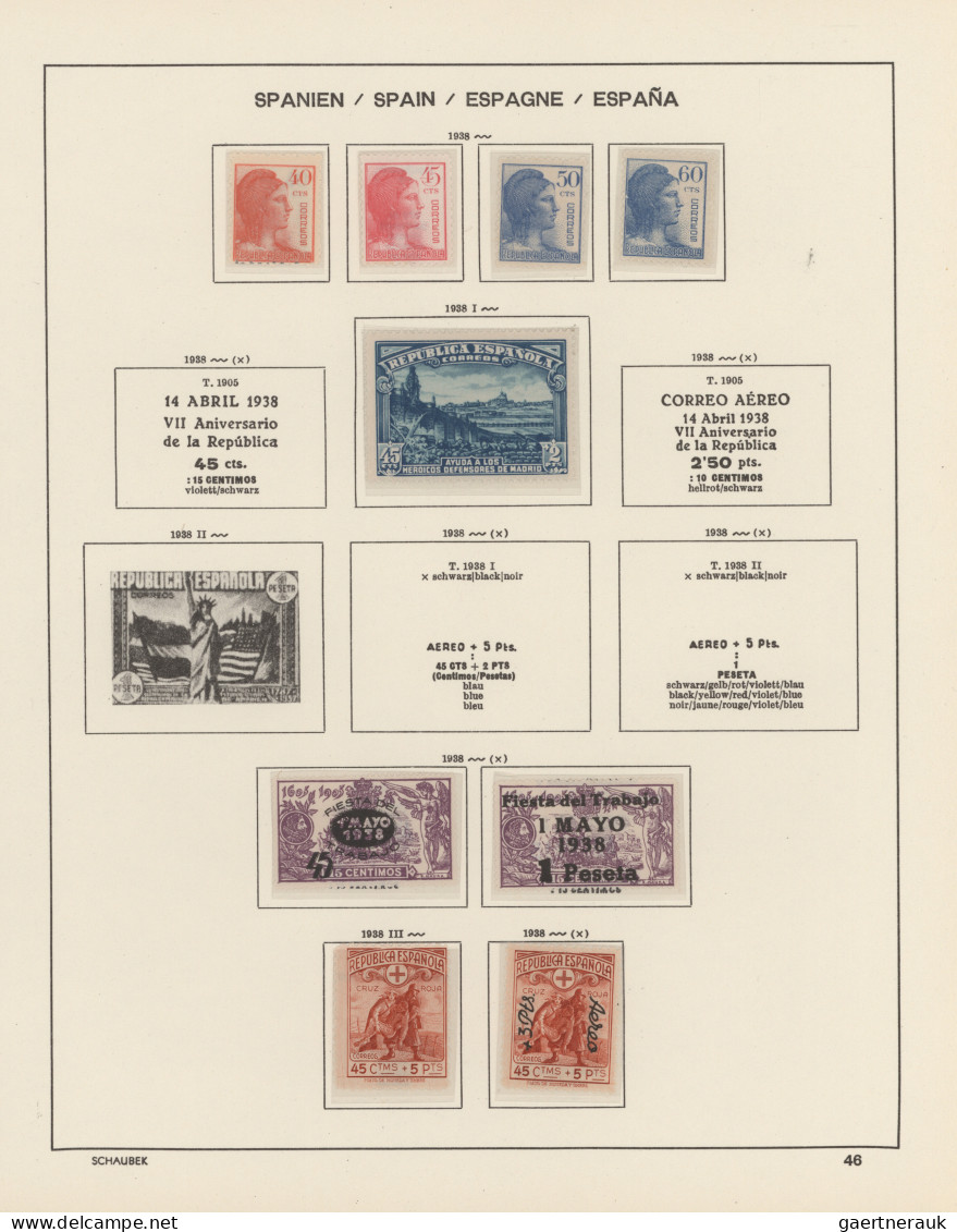 Spain: 1850/1939, mint and used collection from classic period on Schaubek pages