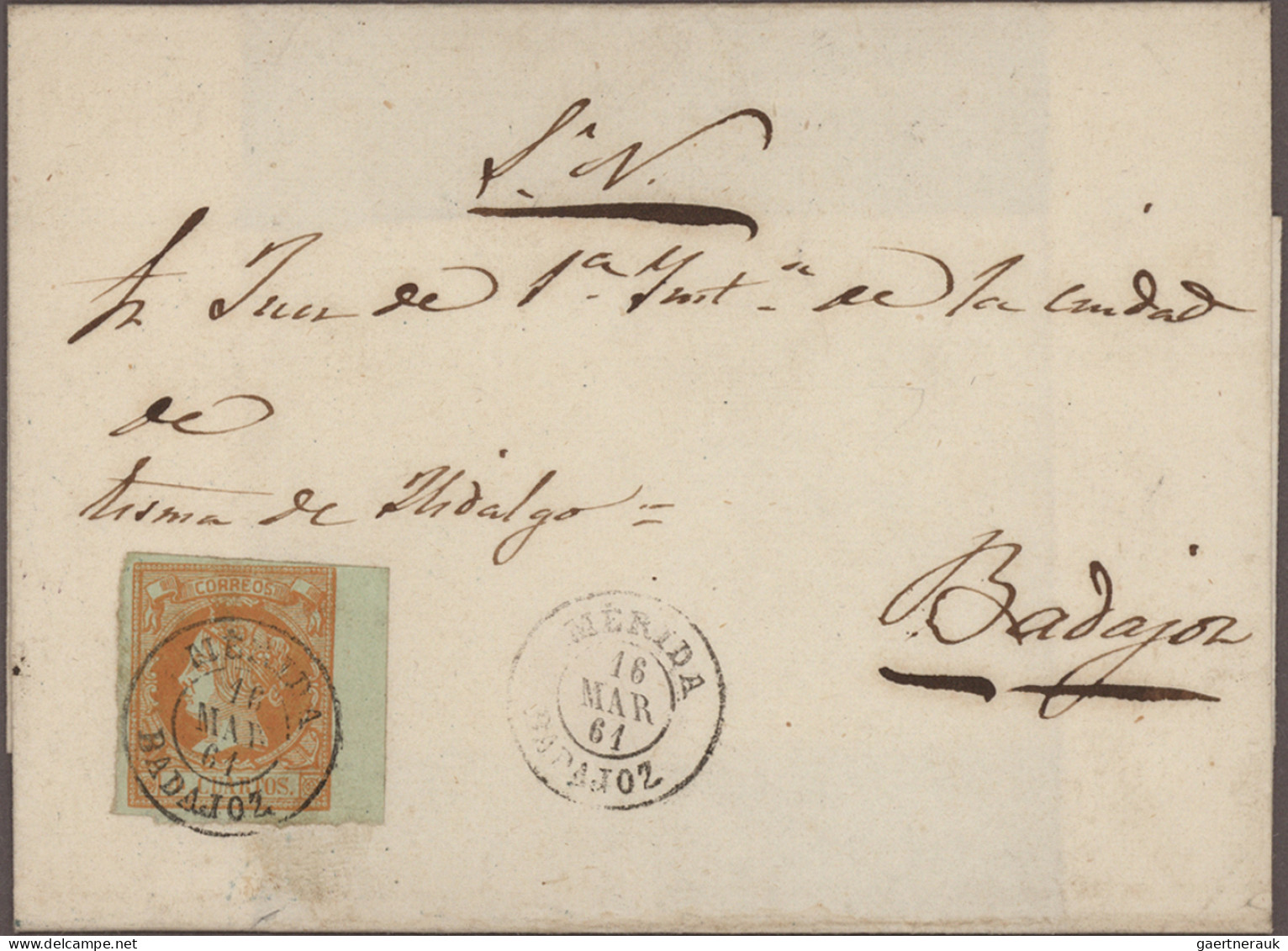 Spain: 1854-1868 Ca.: About 420 Folded Covers Used Inland, All Franked By Stamps - Andere & Zonder Classificatie