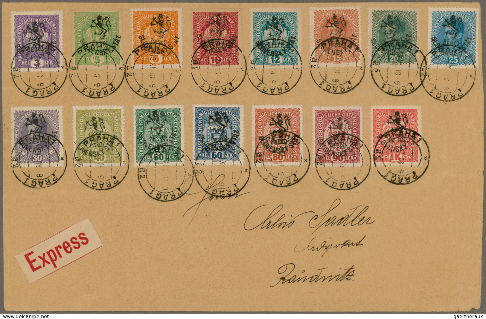 Czechoslowakia: 1918/1938, Umfangreicher Dublettenposten, Teils Auch Etwas Spezi - Lettres & Documents