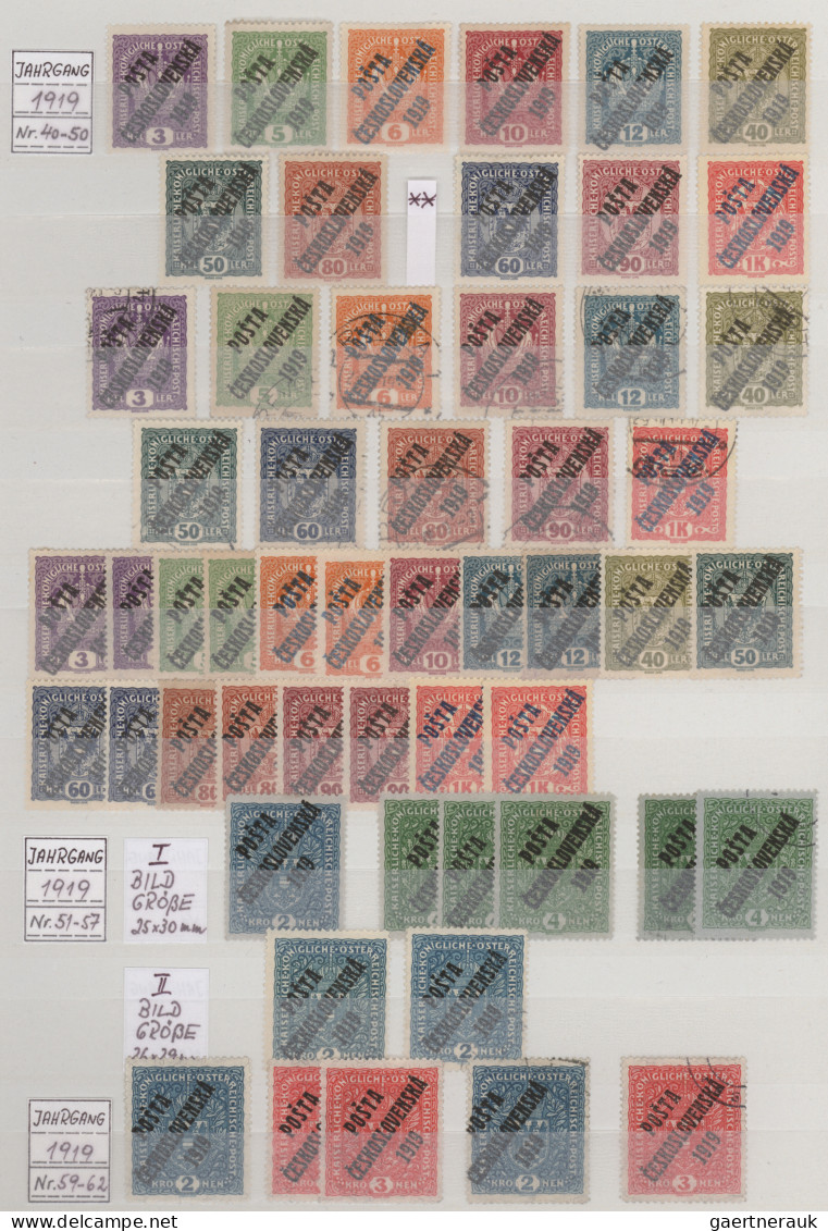 Czechoslowakia: 1918/1992, Comprehensive Used And Mint Balance In Nine Albums, W - Oblitérés