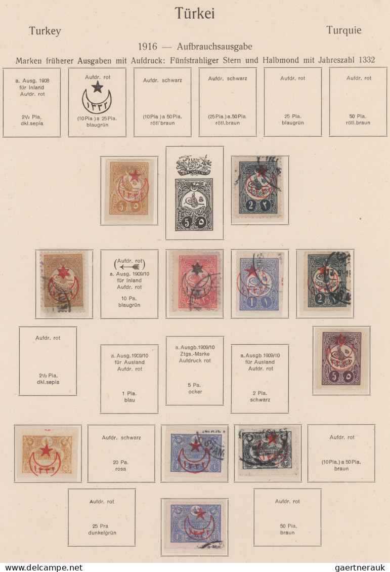 Turkey: 1863/1957, Comprehensive Used And Mint Collection In A Scheubek Binder, - Gebruikt