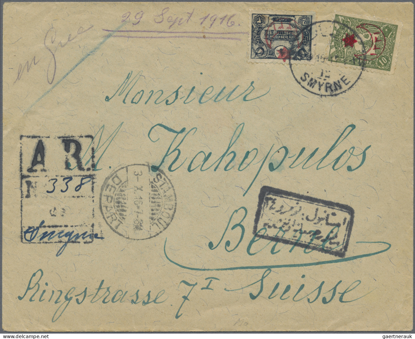 Turkey: 1900/1918 Collection Of 64 Covers, Picture Postcards And Postal Statione - Lettres & Documents