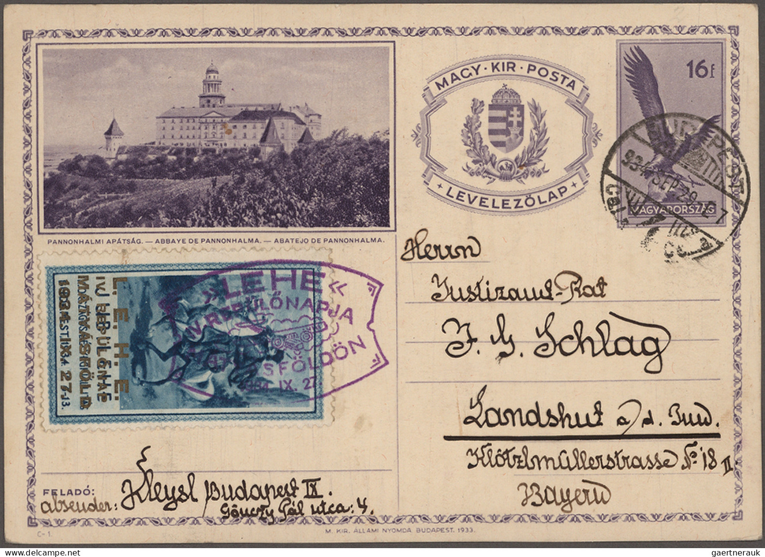 Hungary: 1864/1934, Lot über 20 Interessanten Briefen, Karten Und Ganzsachen, Da - Cartas & Documentos