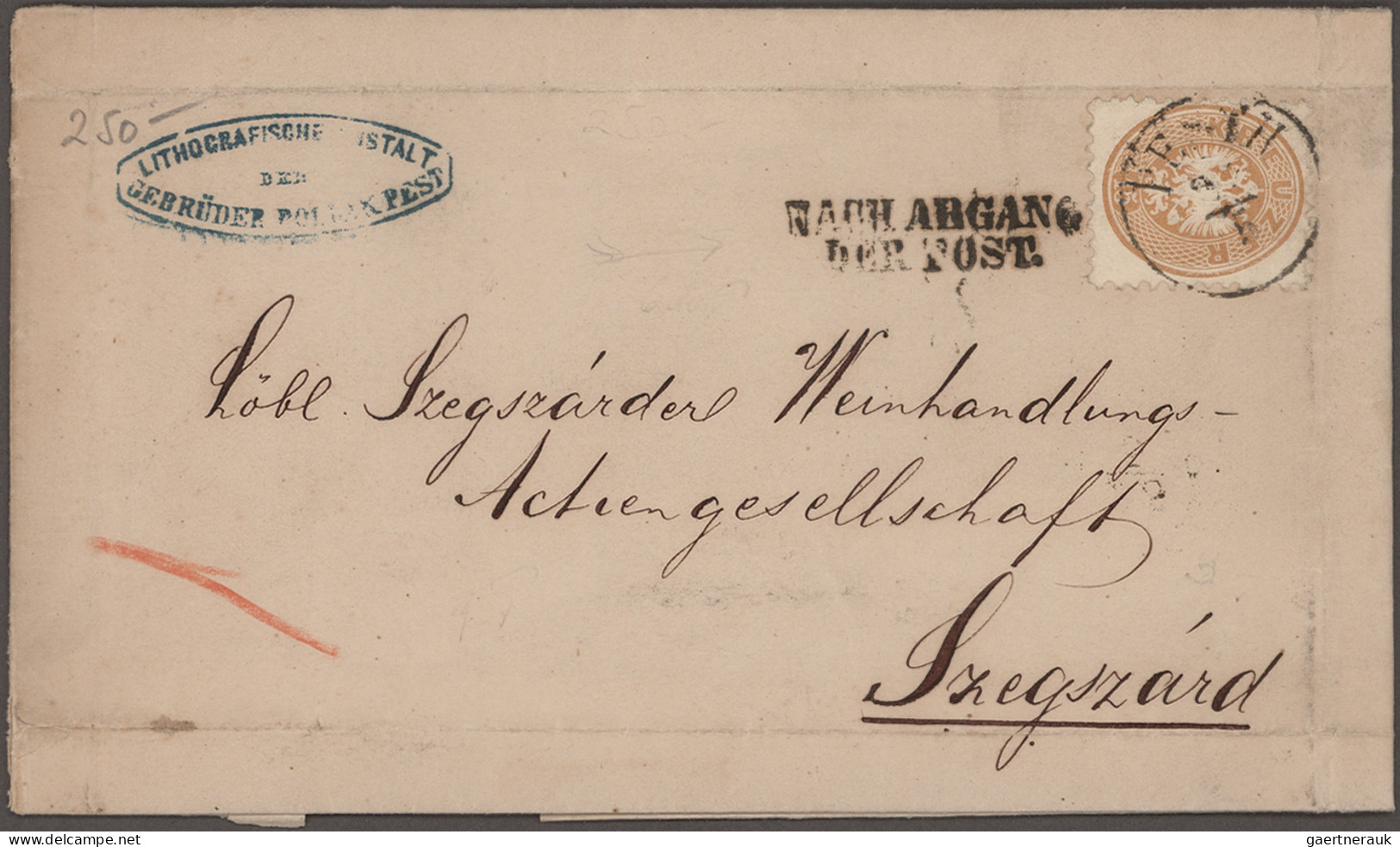 Hungary: 1864/1934, Lot über 20 Interessanten Briefen, Karten Und Ganzsachen, Da - Briefe U. Dokumente