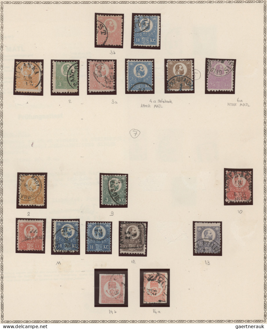 Hungary: 1871/1936, Mainly Used Collection On Album Pages With Main Value In Fra - Used Stamps