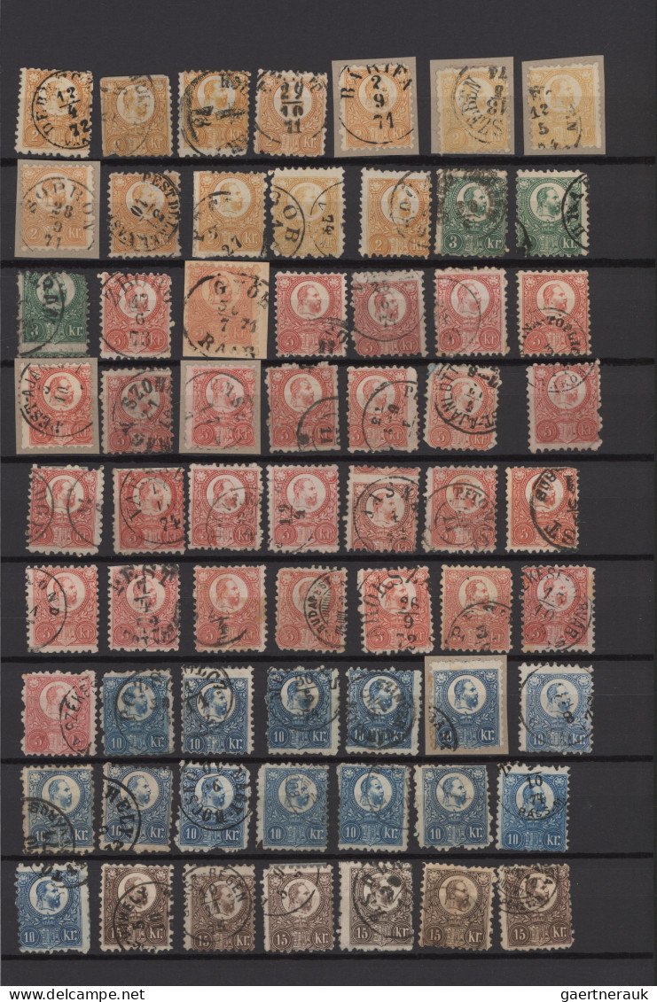 Hungary: 1871/1949, Comprehensive Used And Mint Balance In A Thick Stockbook/on - Used Stamps