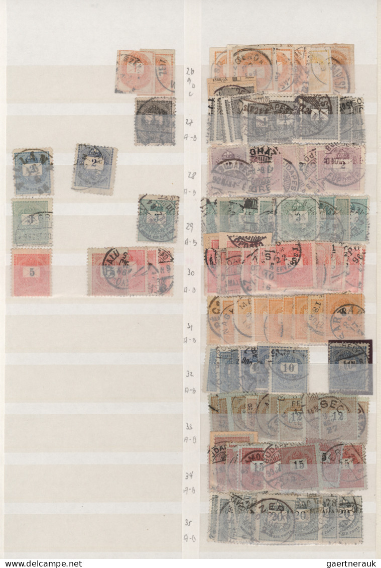 Hungary: 1871/1949, Comprehensive Used And Mint Balance In A Thick Stockbook/on - Used Stamps