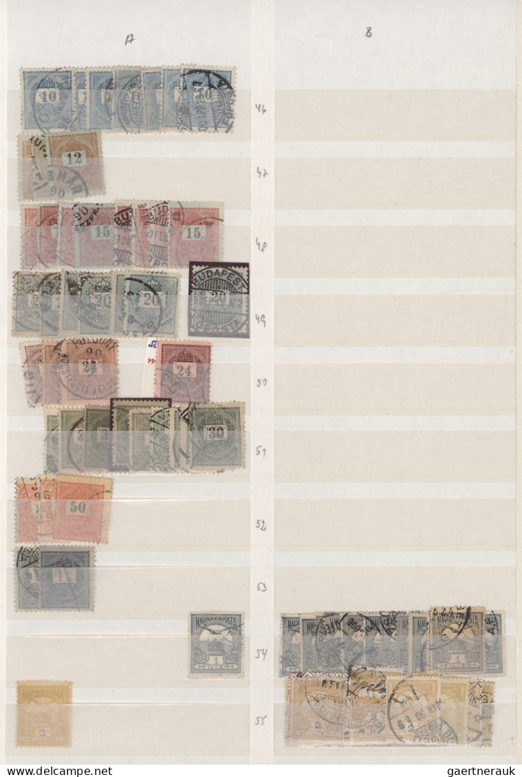 Hungary: 1871/1949, Comprehensive Used And Mint Balance In A Thick Stockbook/on - Oblitérés