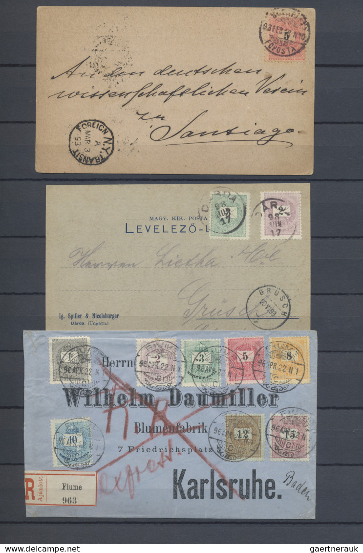 Hungary: 1875/1900, Letter Design Issue, A Decent Collection Of 26 Covers/cards - Lettres & Documents