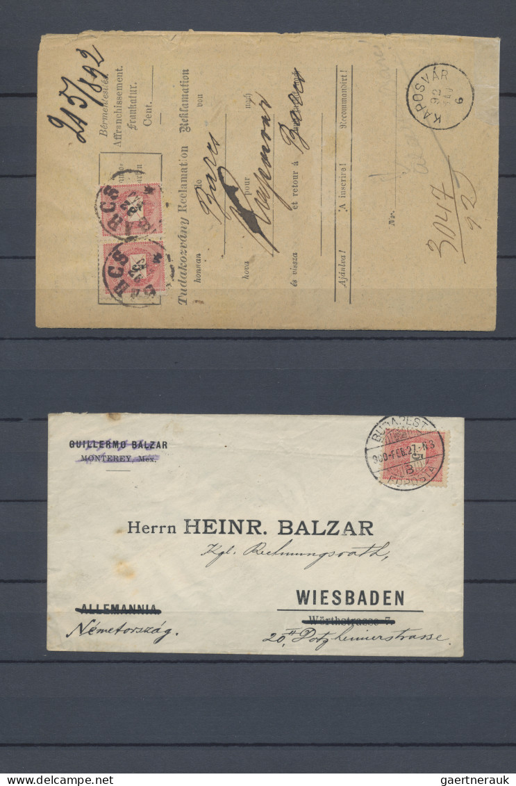 Hungary: 1875/1900, Letter Design Issue, A Decent Collection Of 26 Covers/cards - Lettres & Documents