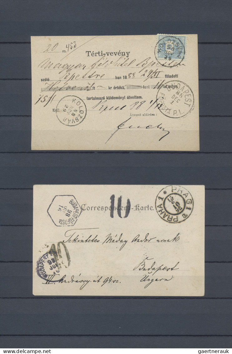 Hungary: 1875/1900, Letter Design Issue, a decent collection of 26 covers/cards