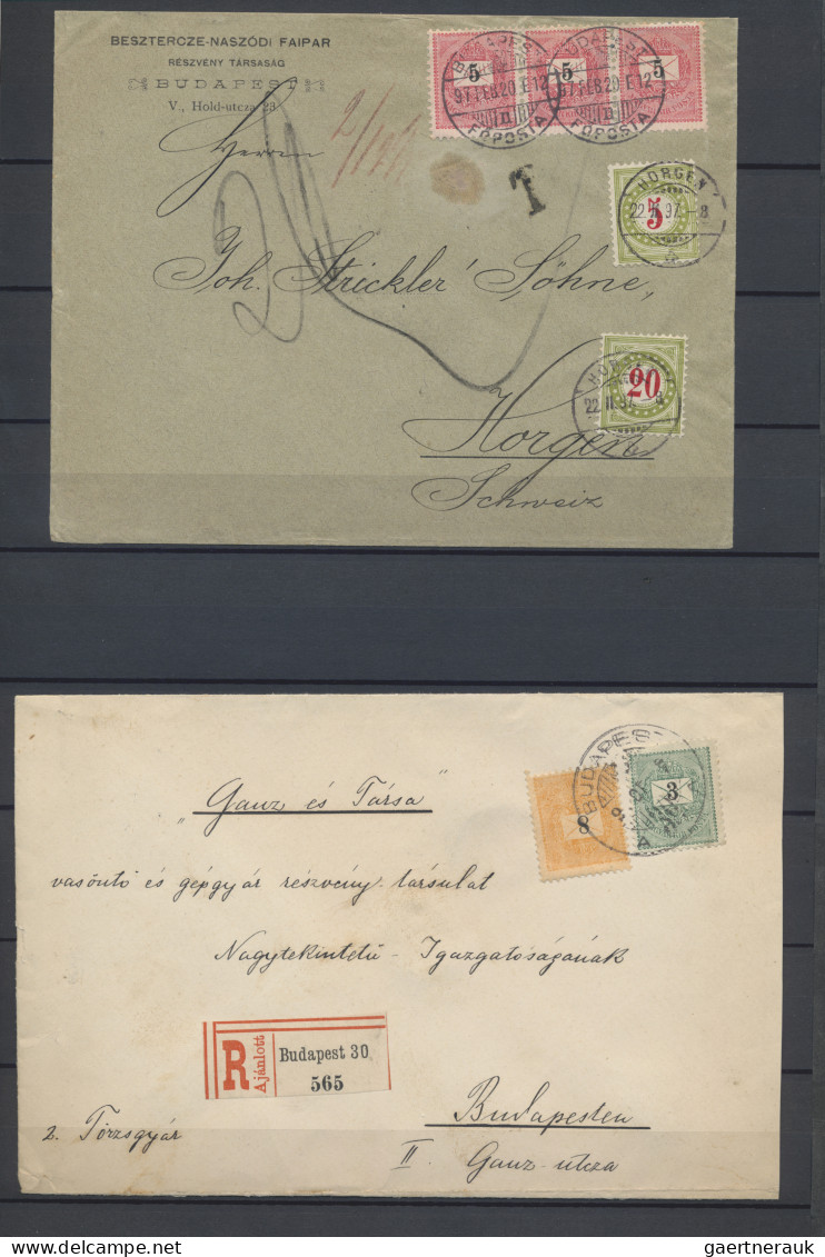 Hungary: 1875/1900, Letter Design Issue, a decent collection of 26 covers/cards