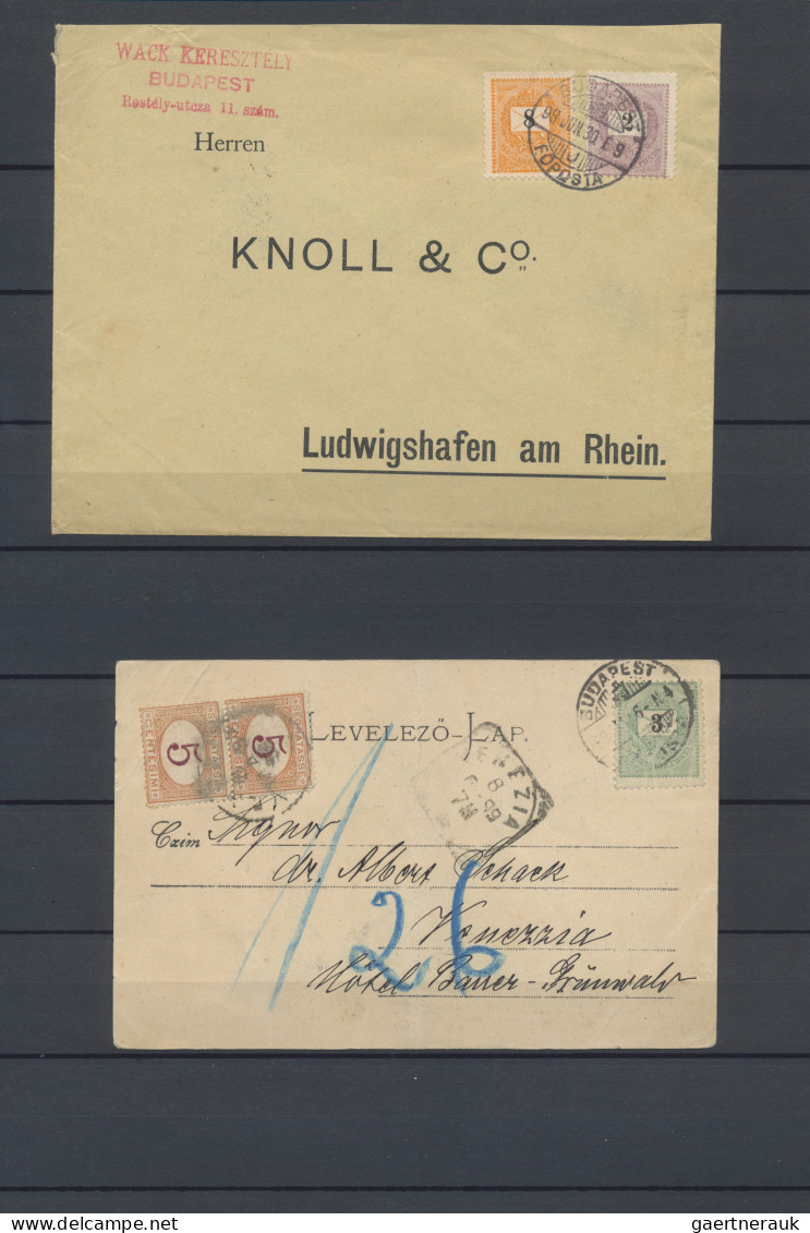 Hungary: 1875/1900, Letter Design Issue, a decent collection of 26 covers/cards