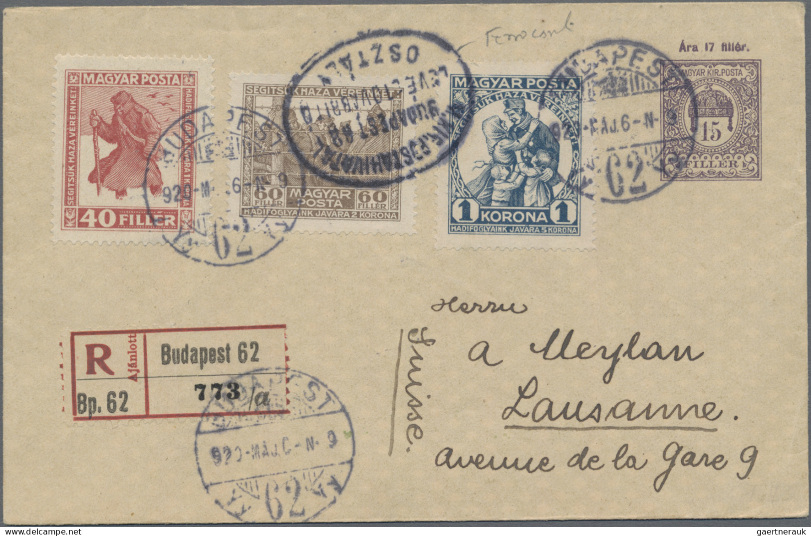 Hungary: 1896/1928, Petty Collection Of 15 Covers/cards/parcel Despatch Forms Se - Brieven En Documenten