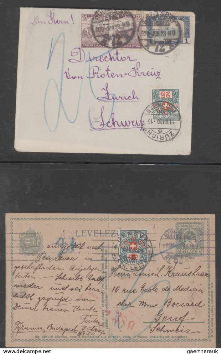 Hungary: 1907/1939: 34 covers, picture postcards and postal stationery items sen